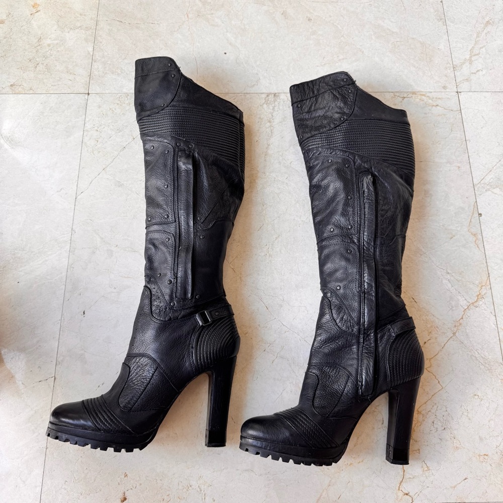 Dolce Vita Black Heeled Boots - Picture 2 of 11